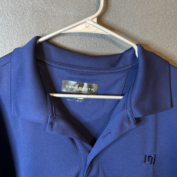 Loudmouth Polo Shirt Mens XL Blue Performance Golf Lightweight 100% Polyester - Picture 3 of 8